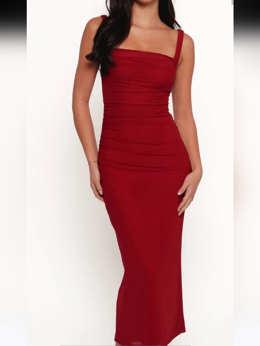 Petal & Pup Bodycon Mesh Overlay Maxi Dress Size Xs